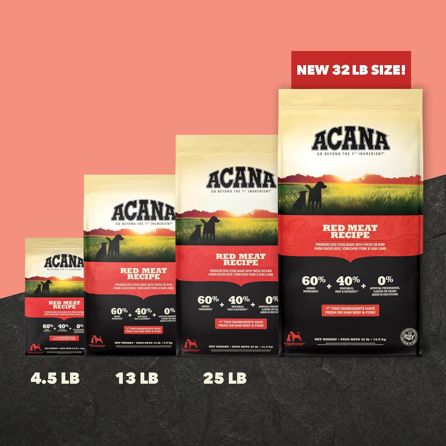ACANA Grain Free Dry Dog Food Red Meat Recipe 25lb Bag - Image 6