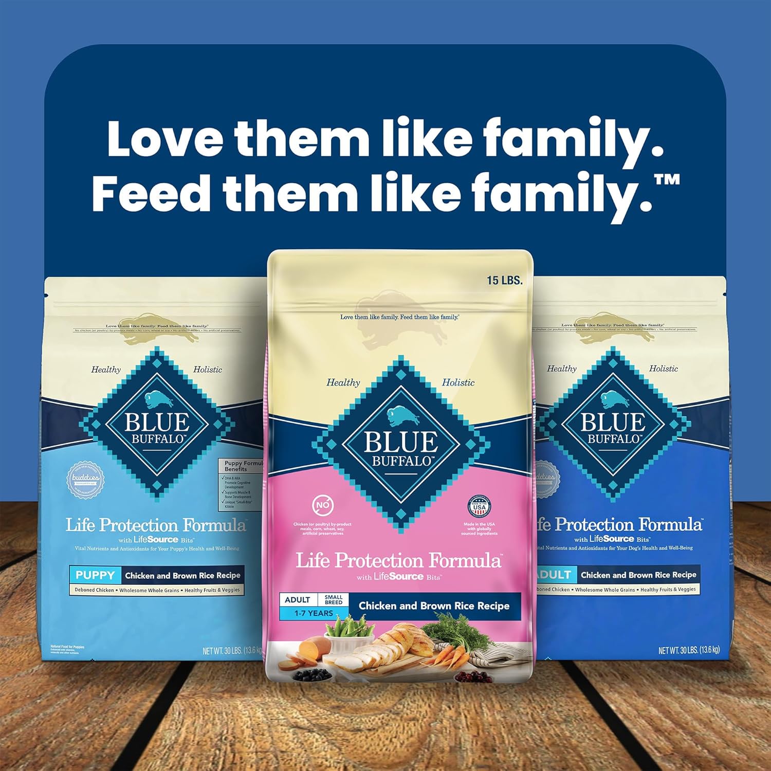 Blue Buffalo Life Protection Formula Adult Small Breed Dry Dog Food, Supports High Energy Needs, Made with Natural Ingredients, Chicken & Brown Rice Recipe, 15-lb Bag - Image 9