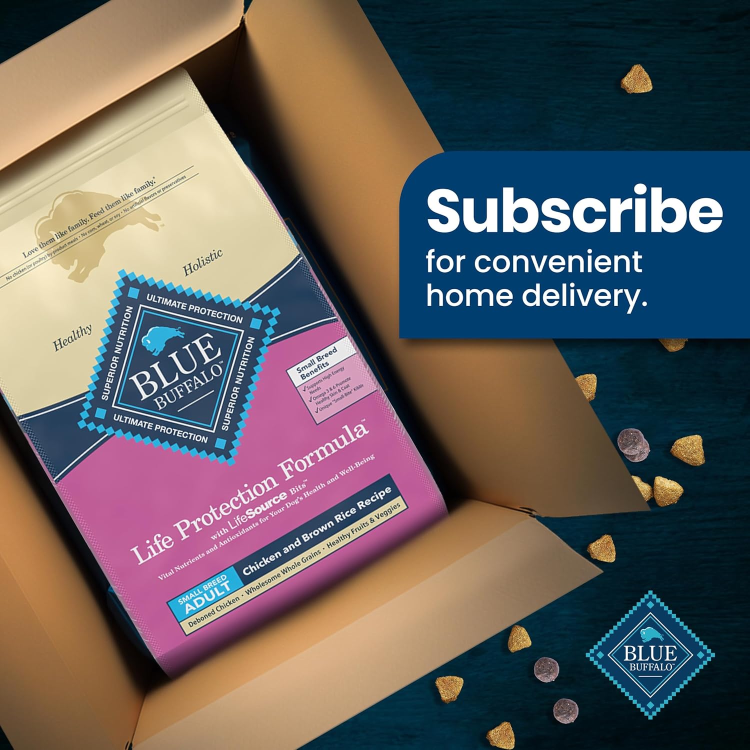 Blue Buffalo Life Protection Formula Adult Small Breed Dry Dog Food, Supports High Energy Needs, Made with Natural Ingredients, Chicken & Brown Rice Recipe, 15-lb Bag - Image 11