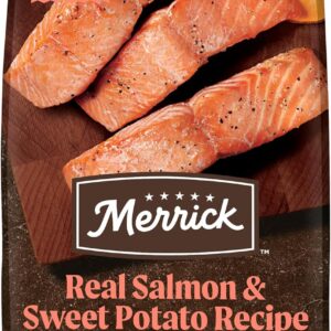 Merrick Premium Grain Free Dry Adult Dog Food, Wholesome And Natural Kibble With Real Salmon And Sweet Potato - 22.0 lb. Bag