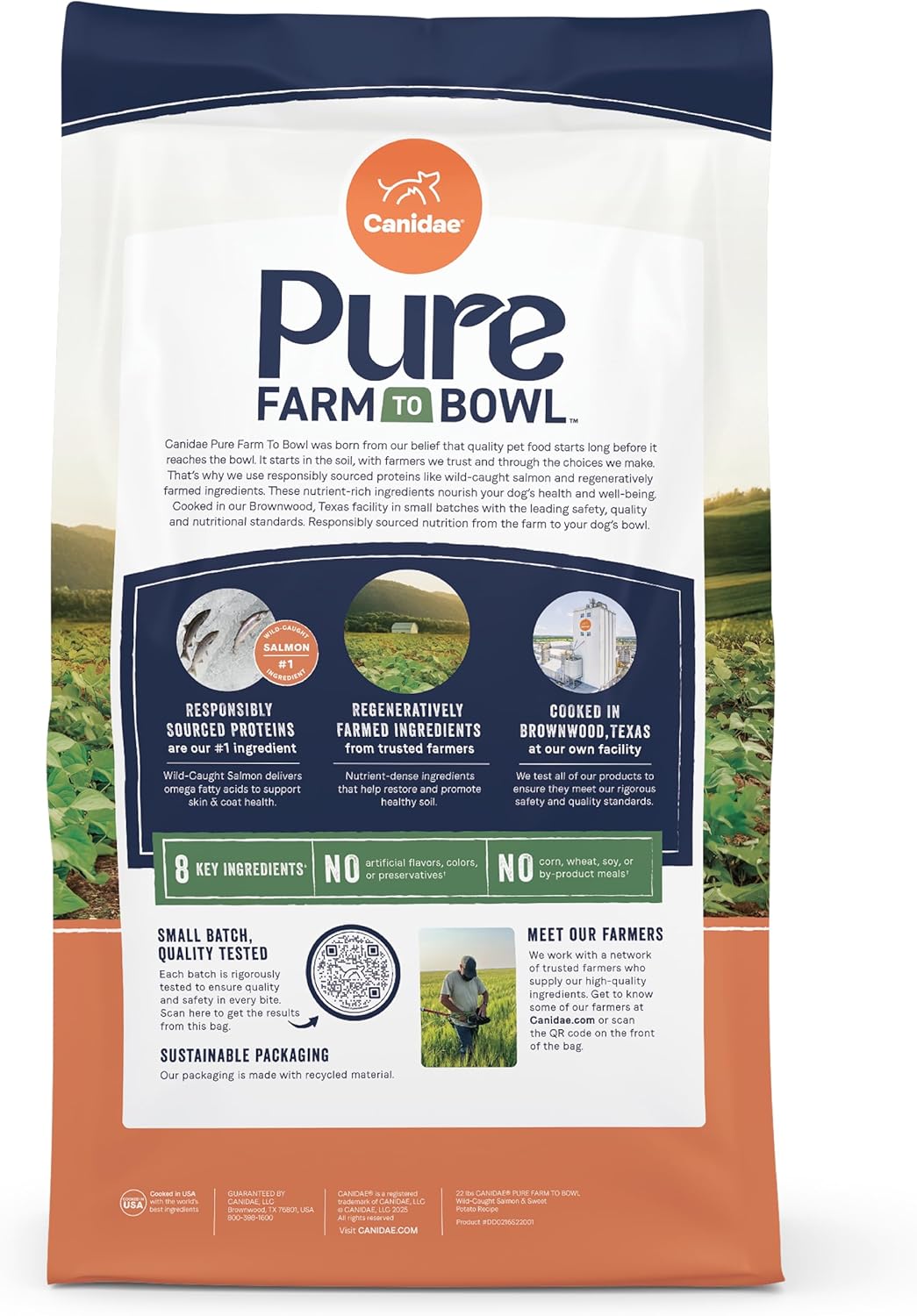 Canidae Pure Farm to Bowl, Grain-Free, Wild-Caught Salmon & Sweet Potato Dog Food, Adult 12lb - Image 3