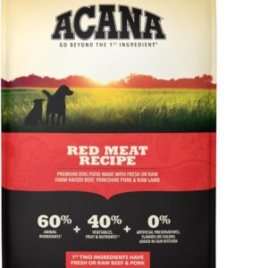 ACANA Grain Free Dry Dog Food Red Meat Recipe 25lb Bag