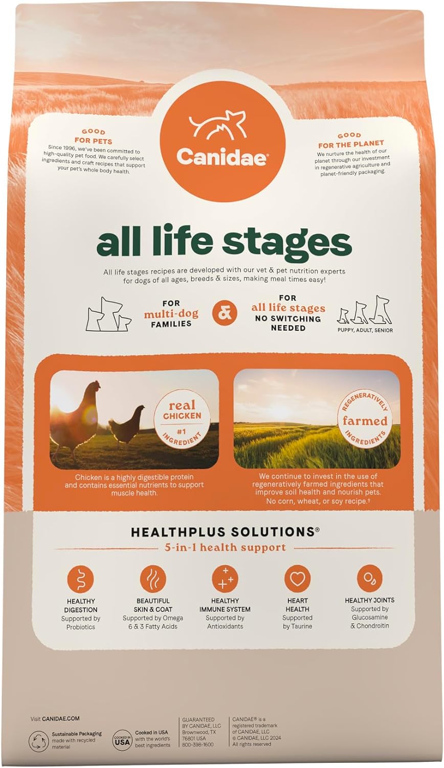 Canidae All Life Stages Multi-Protein Recipe with Chicken, Turkey, Lamb, and Fish – High Protein Premium Dry Dog Food for All Ages, Breeds, and Sizes– 40 lbs. - Image 2