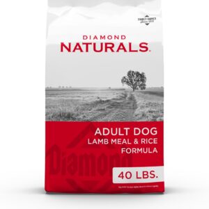 Diamond Naturals Adult Dry Dog Food Lamb Meal and Rice Formula Made with High Quality Lamb Protein, Probiotics and Essential Nutrients to Support Balanced and Overall Health 40Lb