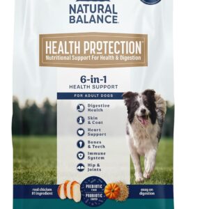Natural Balance Health Protection Dry Dog Food – Whole Body Health, Easy on Digestion Dog Food Made with Chicken, Brown Rice & Pumpkin for Dogs - 24lbs.
