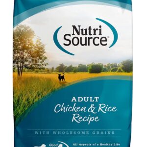 NutriSource Adult Dry Dog Food, Chicken and Rice, 26LB