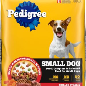 Pedigree Complete Nutrition Adult Small Dog Dry Dog Food, Grilled Steak & Vegetable Flavor, 14 lb. Bag