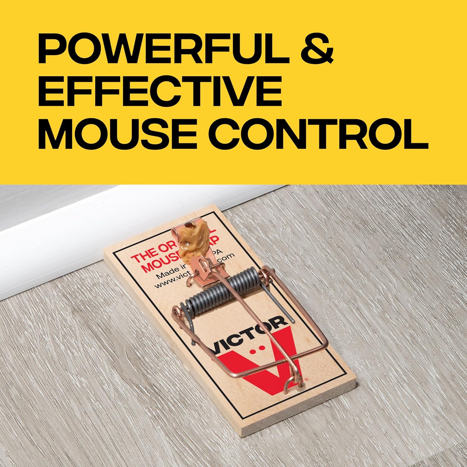 Victor Mouse Traps M150-12, Metal Pedal, Sustainably Sourced FSC Wood, Wooden Mouse Traps, 12 Metal Pedal Traps - Image 2