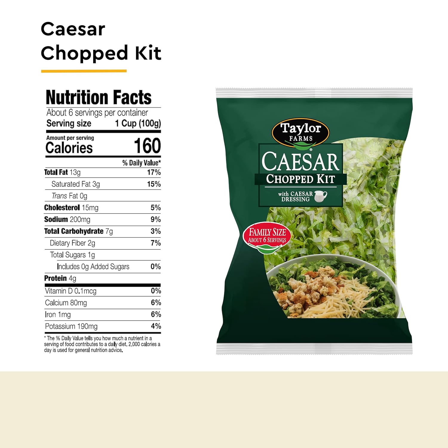 Taylor Farms Caesar Family Size Chopped Kit - Image 2