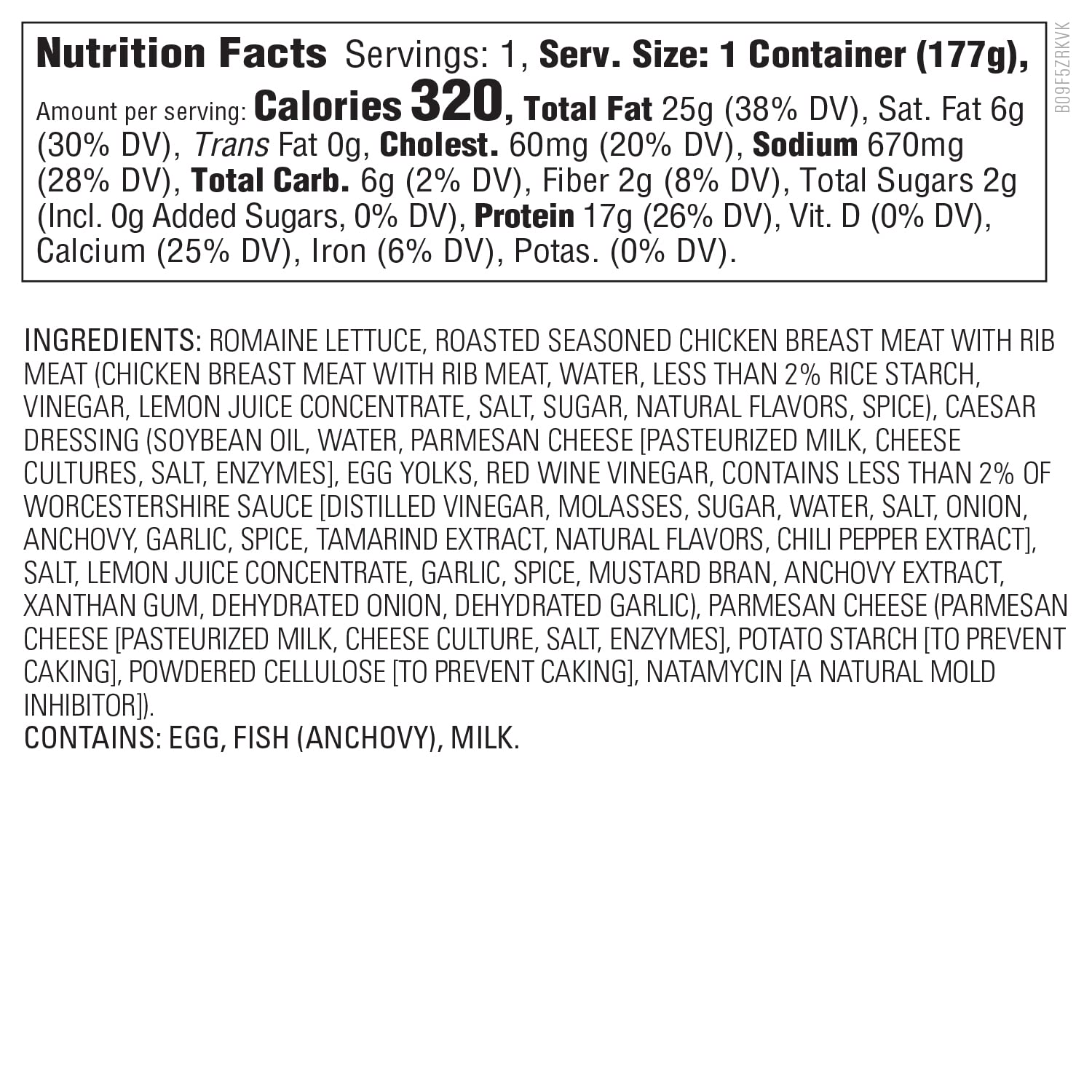 Amazon Fresh Brand, Caesar Salad with Chicken, 6.25 Oz - Image 4