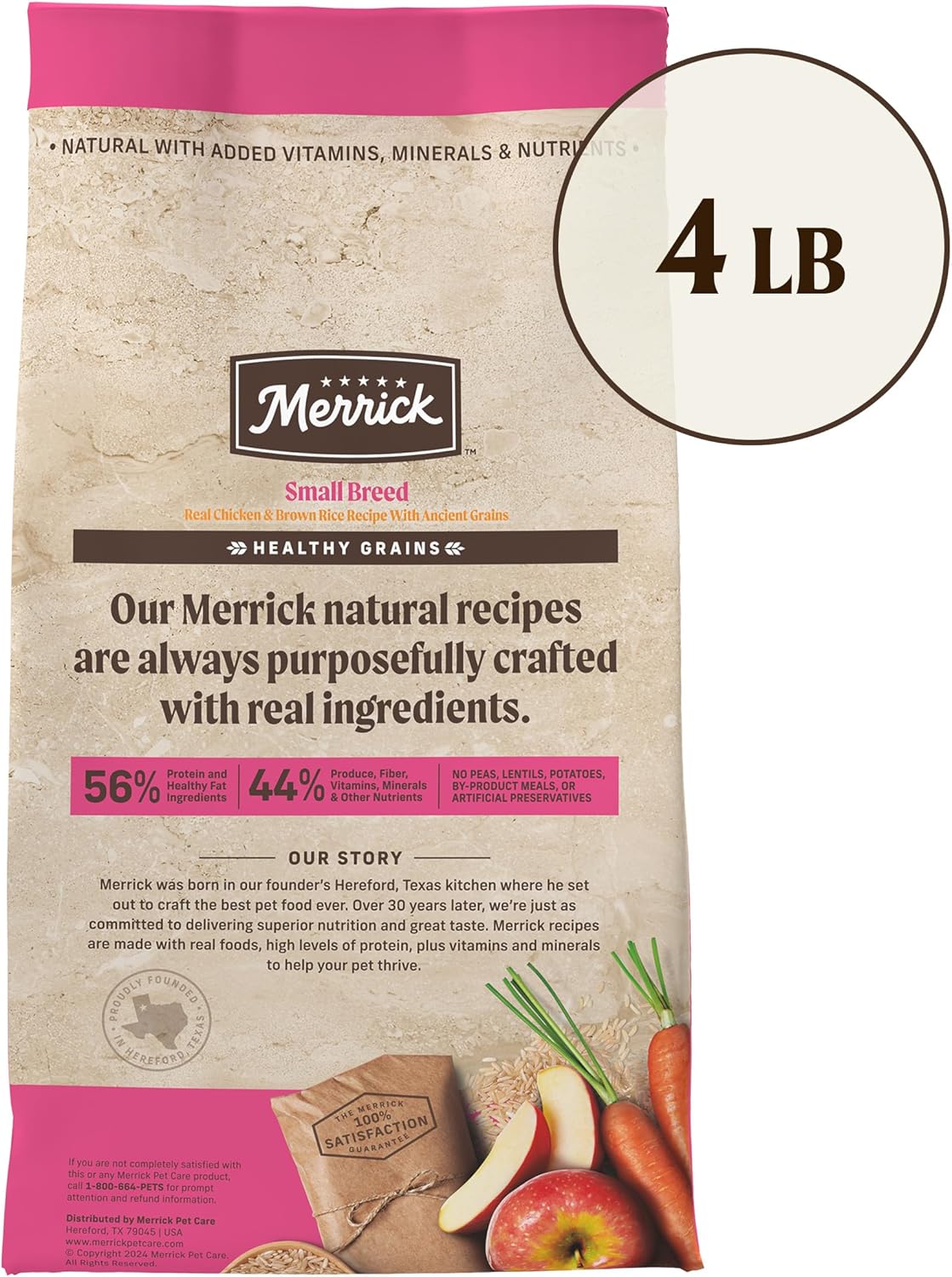 Merrick Healthy Grains Premium Dry Dog Food For Small Dogs, Wholesome and Natural Kibble, Small Breed Recipe - 4.0 lb. Bag - Image 10