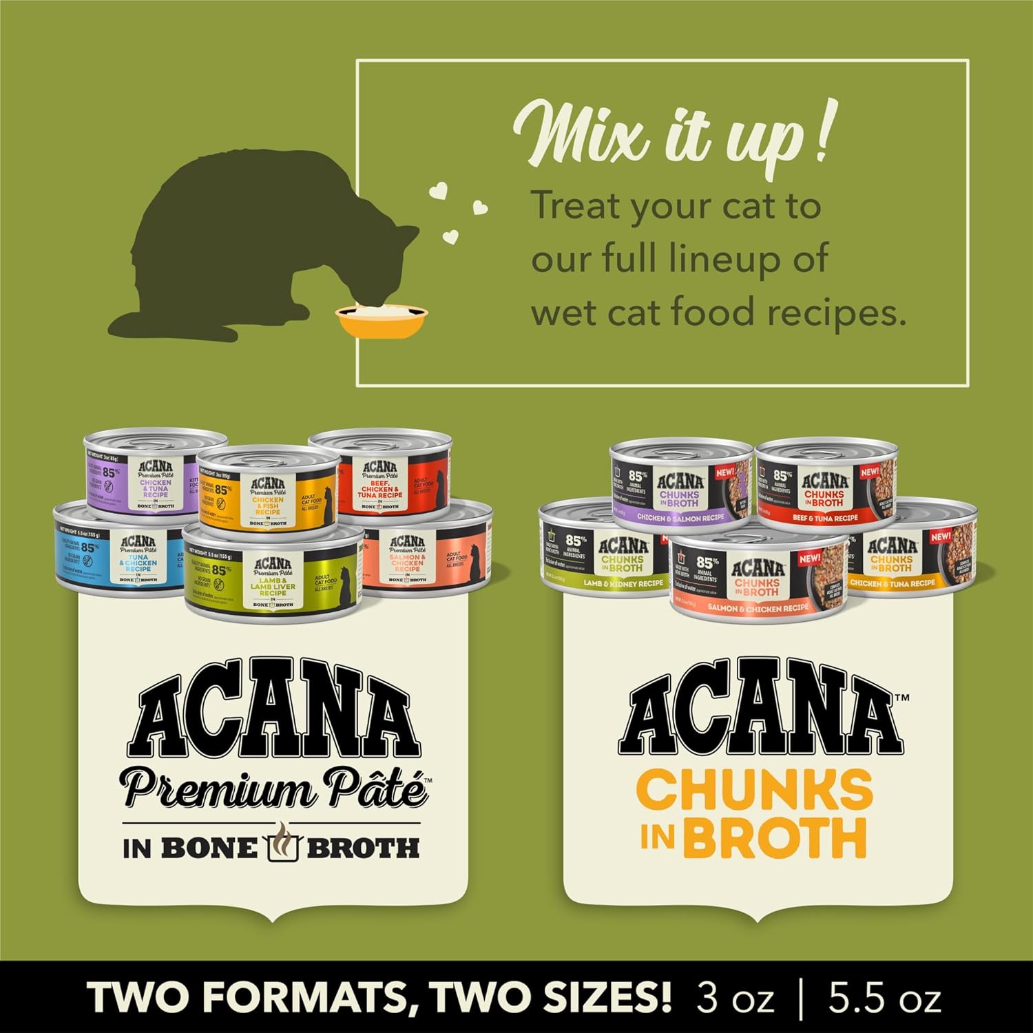 ACANA Premium Pate Wet Cat Food in Bone Broth Beef Chicken + Tuna Recipe 3oz Cans (24 count) - Image 6