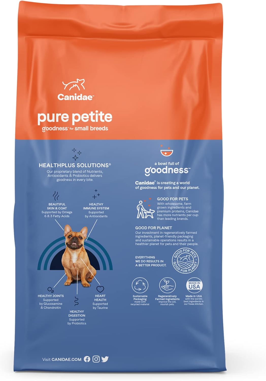 Canidae Pure Petite Premium Freeze-Dried Raw Coated Dog Food for Small Breeds, Real Salmon Recipe, 10 lbs, Grain Free - Image 3