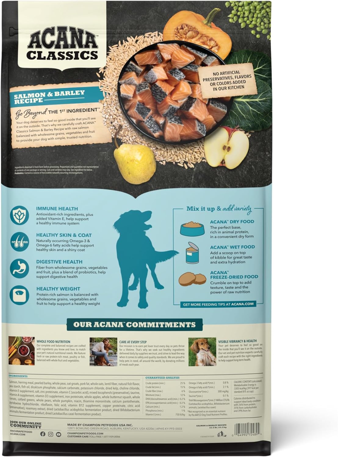 ACANA Classics Dry Dog Food Salmon and Barley Recipe 22.5lb Bag - Image 2