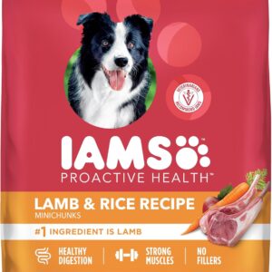 IAMS Proactive Health Minichunks Adult Dry Dog Food with Lamb & Rice, 30 lb. Bag