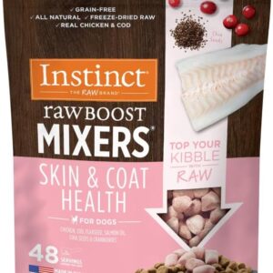 Instinct Raw Boost Mixers Skin & Coat Health Freeze-Dried Dog Food Topper, 12.5 oz. Bag