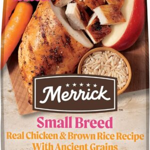 Merrick Healthy Grains Premium Dry Dog Food For Small Dogs, Wholesome and Natural Kibble, Small Breed Recipe - 4.0 lb. Bag