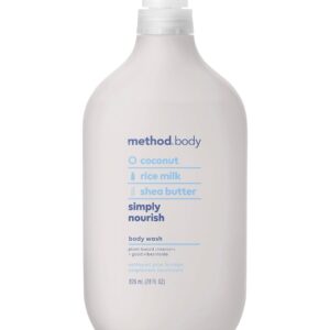 Method Body Wash, Simply Nourish, Paraben and Phthalate Free, 28 oz (Pack of 1)