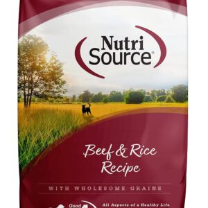 NutriSource Dry Dog Food, Beef and Rice, 26LB