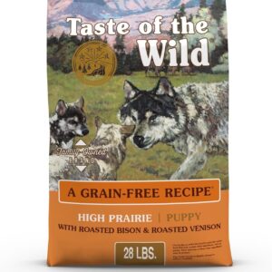 Taste of the Wild High Prairie Grain-Free Dry Dog Food with Roasted Bison and Venison for Puppies 28lb
