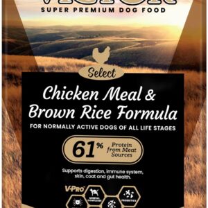 VICTOR Super Premium Dog Food – Chicken Meal & Brown Rice for All Normally Active Dogs of All Life Stages – Gluten-Free, Digestive & Immune Support, Ideal for Dogs with Meat Protein Allergies, 40 lb