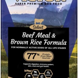 VICTOR Super Premium Dog Food – Select Beef Meal & Brown Rice Formula for Immune and Gut Health – Gluten-Free Beef Meal Dry Dog Food for All Normally Active Dogs of All Life Stages, 15 lbs
