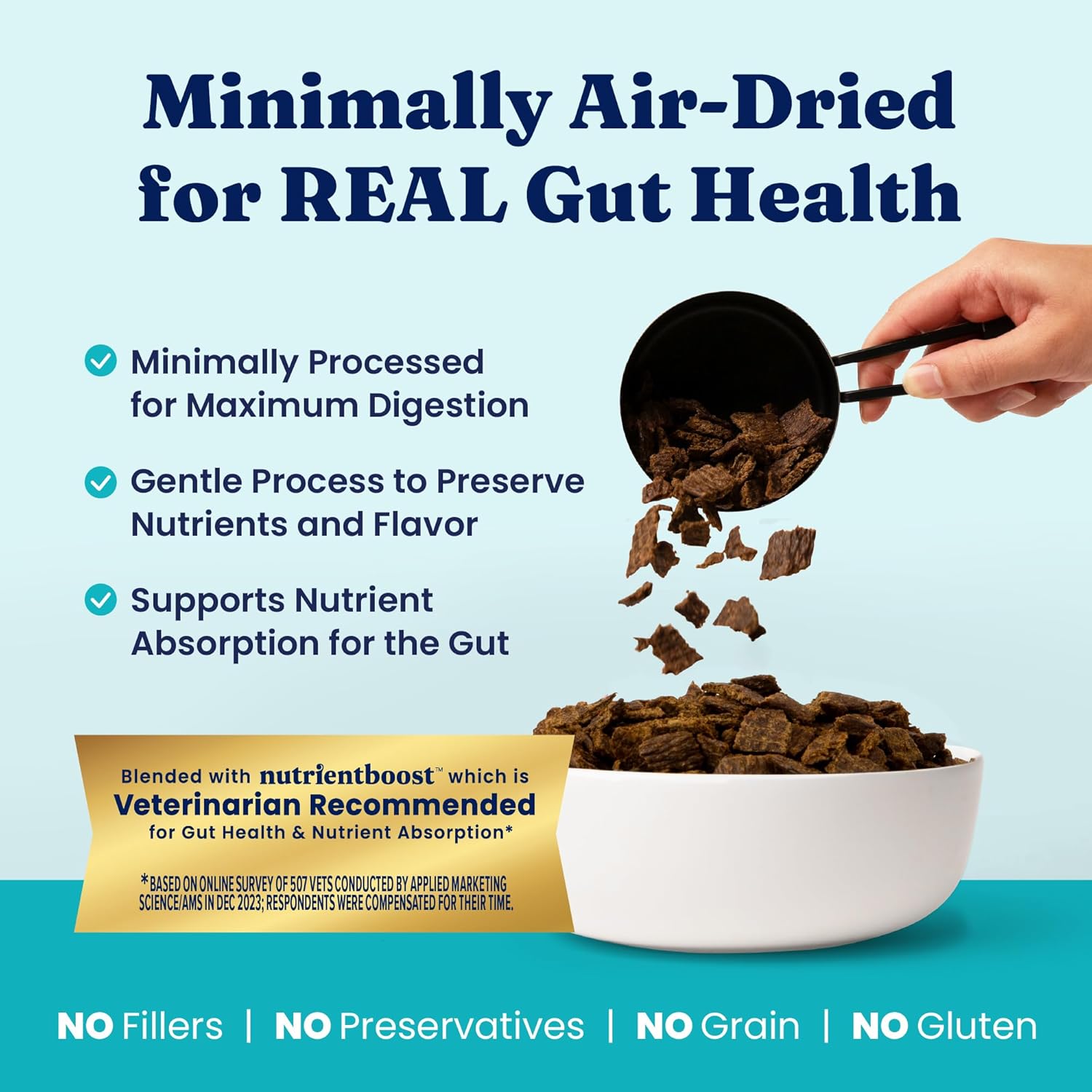 Solid Gold Air Dried Dog Food Toppers for Dry Food - Healthy Dog Treats w/Real Beef & Superfoods - Serve as a Complete Meal, Topper or Treats - Supports Muscle Growth, Immunity & Digestion - 1lb - Image 3