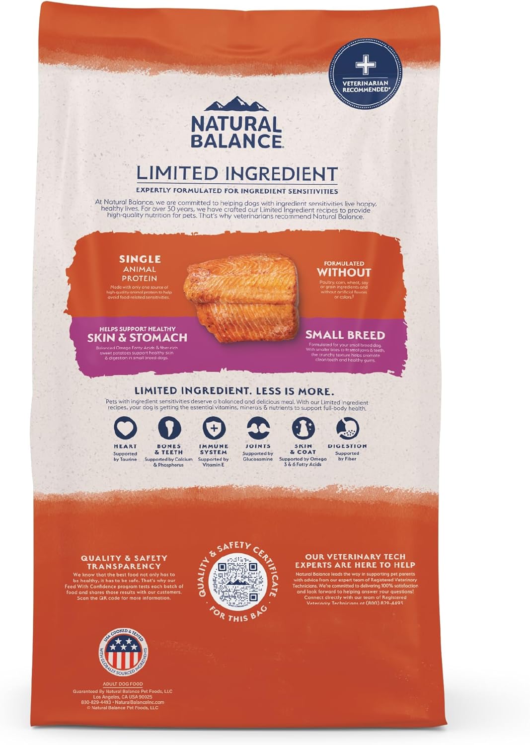 Natural Balance Limited Ingredient Grain Free Salmon & Sweet Potato Dry Dog Food for Small Breed Adults, Sensitive Stomach, 12 lb - Image 10