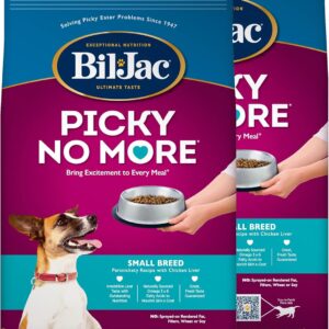 Bil-Jac Picky No More Small Breed Formula Dry Dog Food, All Life Stages, Made with Real Chicken Liver, 6lb (2-Pack)