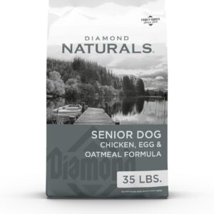 Diamond Naturals Senior Real Meat Recipe Natural Dry Dog Food With Real Cage Free Chicken, 35Lb