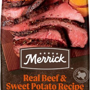 Merrick Premium Grain Free Dry Adult Dog Food, Wholesome And Natural Kibble, Real Texas Beef And Sweet Potato - 4.0 lb. Bag