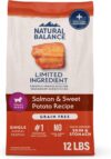Natural Balance Limited Ingredient Grain Free Salmon & Sweet Potato Dry Dog Food for Small Breed Adults, Sensitive Stomach, 12 lb