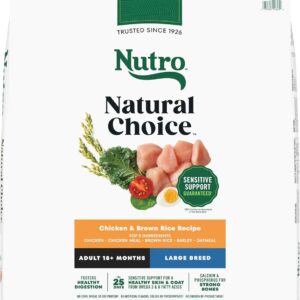 Nutro Natural Choice Adult Large Breed Dog Food Dry, Chicken & Brown Rice Recipe, 30 lb. Bag