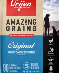 ORIJEN Amazing Grains High Protein Dry Dog Food Original Recipe 22.5lb Bag