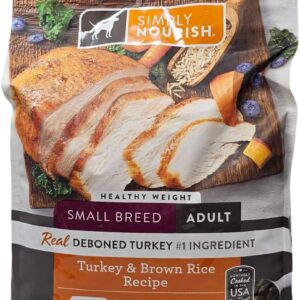 SIMPLY NOURISH Small Breed Adult Healthy Weight Turkey and Brown Rice Dry Dog Food, 5 Pound Bag
