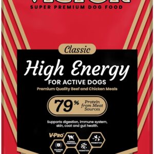 VICTOR Super Premium Dog Food – High Energy Dry Dog Food for Active Dogs – Gluten Free Canine Kibble with Beef and Chicken Meal Proteins for Sporting Dogs – All Breeds and All Life Stages, 40 lb