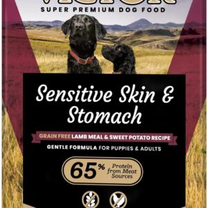 VICTOR Super Premium Dog Food— Sensitive Skin and Stomach— Grain Free Lamb Meal and Sweet Potato Recipe Dry Kibble— Gluten Free, No Chicken, Ideal for Dogs with Allergies — Adult and Puppy Food, 15 lb