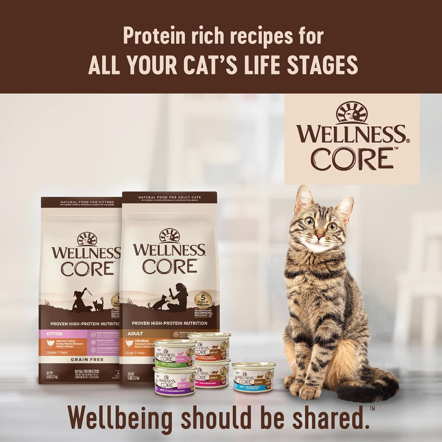 Wellness CORE Kitten Dry Cat Food for Indoor & Outdoor Cats, Grain Free, Natural, Original Turkey, Turkey Meal and Chicken (5 Pound Bag) - Image 8