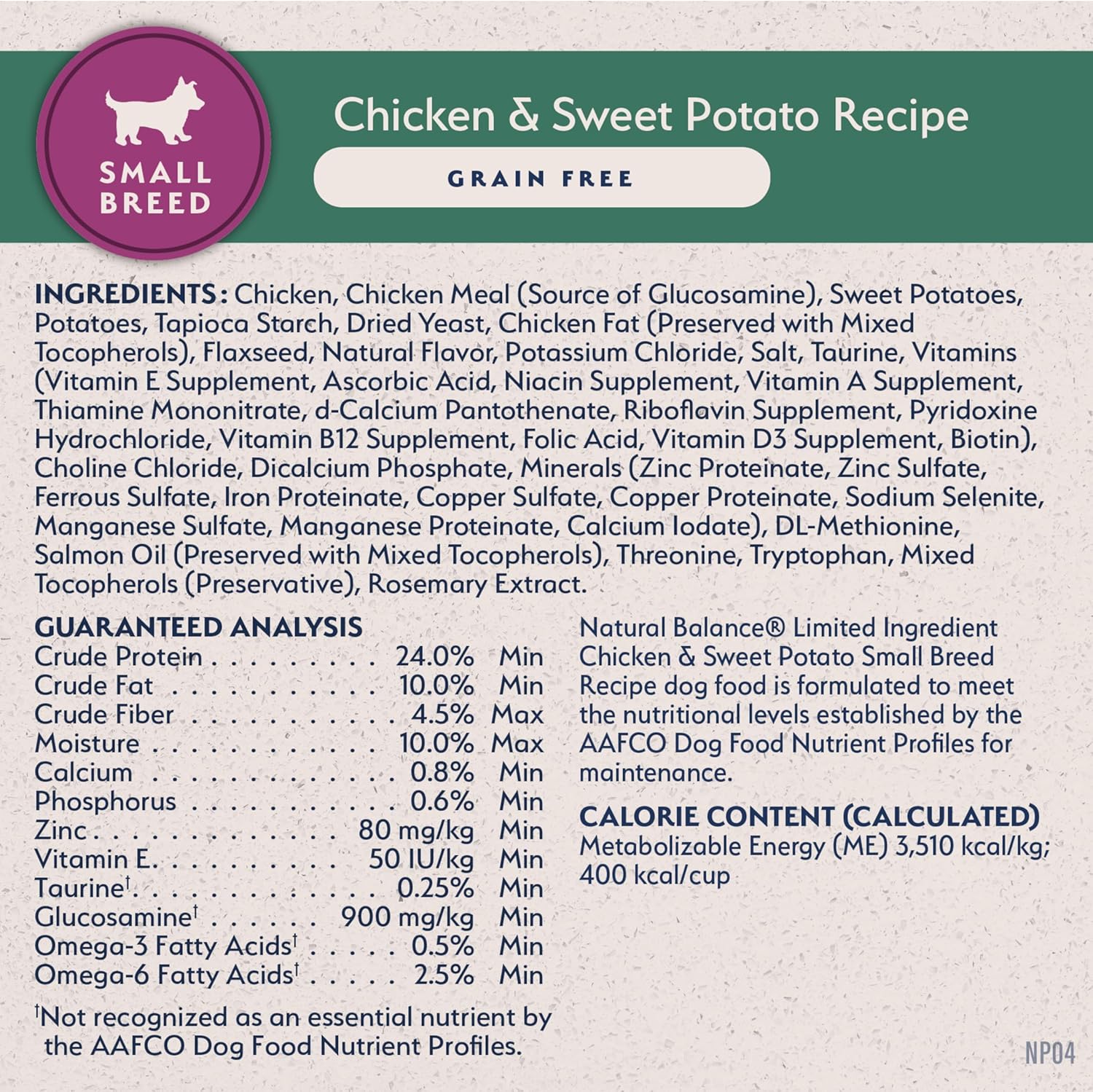 Natural Balance Limited Ingredient Small Breed Adult Grain-Free Dry Dog Food, Chicken & Sweet Potato Recipe, 4 Pound (Pack of 1) - Image 9