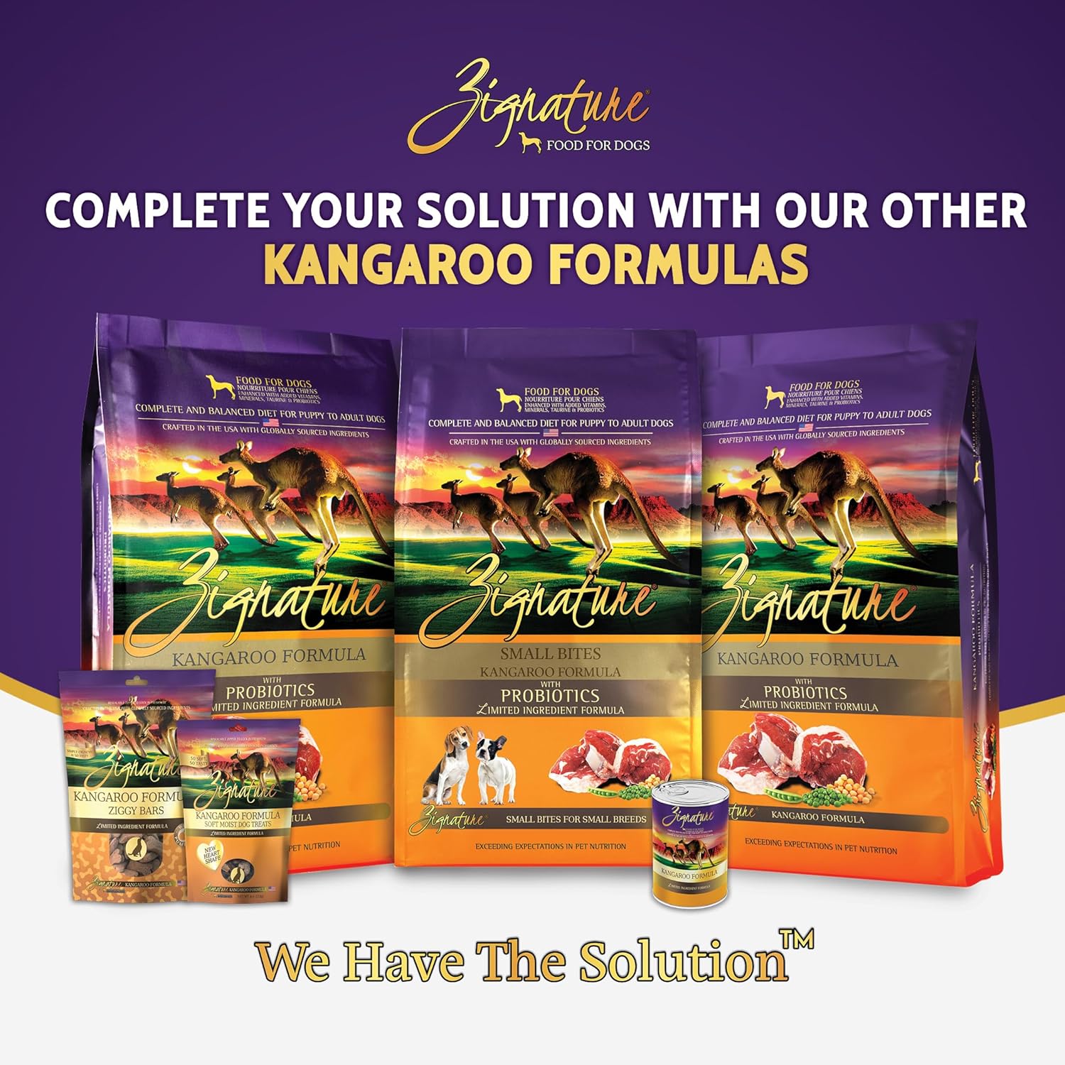 Zignature Kangaroo Limited Ingredient Formula Dry Dog Food Small Bites Dry Dog Food 4lb - Image 7