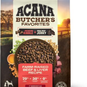 ACANA Butcher’s Favorites Grain-Free Dry Dog Food Farm-Raised Beef & Liver Recipe 4lb Bag