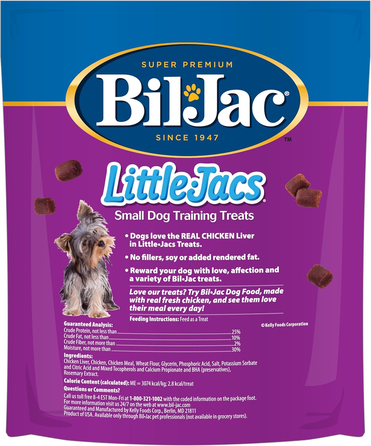 Bil-Jac Little Jacs Small Dog Training Treats, Chicken Flavor, Made with Chicken Liver, 16oz (2-Pack) - Image 2