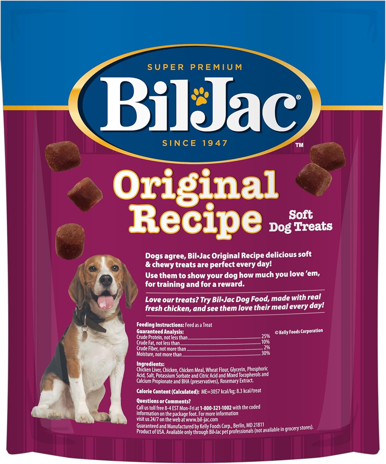 Bil-Jac Original Recipe Soft Training Treats for Dogs, Made with Real Chicken Liver, Resealable Double Zipper Pouch 20oz (2-Pack) - Image 2