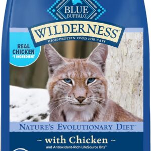 Blue Buffalo Wilderness Nature's Evolutionary Diet High-Protein, Grain-Free Natural Dry Food for Adult Cats, Chicken, 11-lb. Bag
