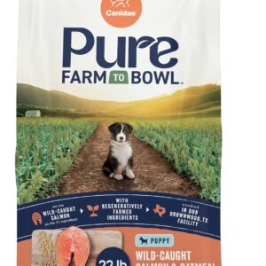 Canidae Pure Farm to Bowl Wild-Caught Salmon & Oatmeal, Puppy, Dog Food, 22lb