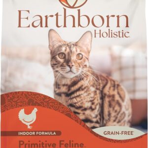 Earthborn Holistic Primitive Feline Grain-Free Dry Cat Food, 5 lb (71820)