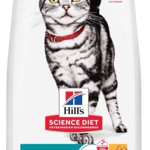 Hill's Science Diet Indoor, Adult 1-6, Easy Litter Box Cleanup, Dry Cat Food, Chicken Recipe, 7 lb Bag