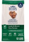 Natural Balance Limited Ingredient Adult Dry Dog Food with Healthy Grains, Lamb & Brown Rice Recipe, 12 Pound (Pack of 1)