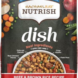Rachael Ray Nutrish Dish Premium Natural Dry Dog Food, Beef & Brown Rice Recipe with Veggies, Fruit & Chicken, 3.75 Pounds
