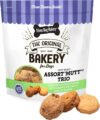 Three Dog Bakery Assort Mutt Trio, 48oz – Delicious Dog Treats with Oats, Apple, Peanut Butter & Vanilla, Premium Dog Training Treats, Puppy Treats